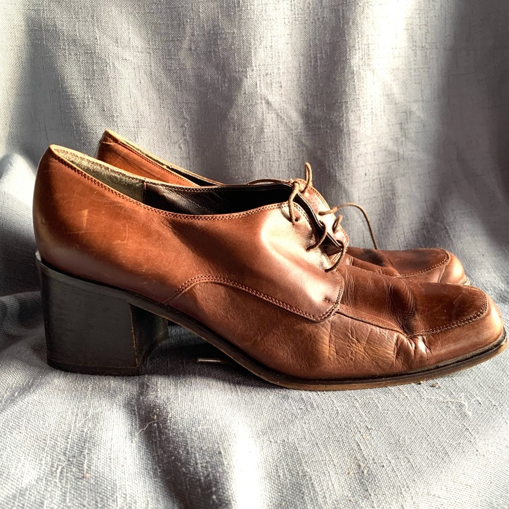 Aldo Chelini classic rust soft leather Oxford.